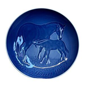 1972 B & G Bing Grondahl Mothers Day Plate Horse Colt Mors Day Denmark 6"